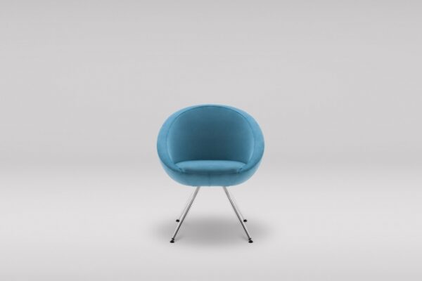 scaun circular albastru